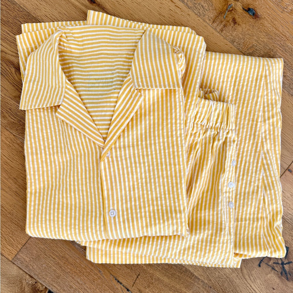 Daily Drills Yellow Striped Pajama Set - Picture 4 of 13